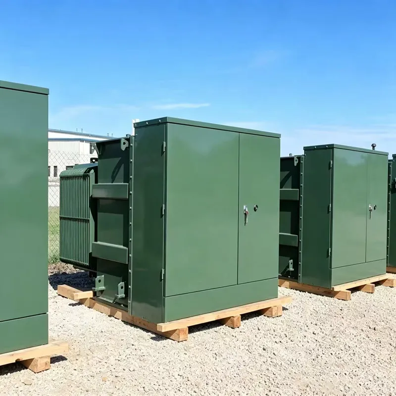 Transformador montado en almohadilla de tipo americano duradero para exteriores de 500kVA 11kV/415V