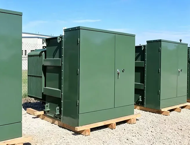 Transformador montado en almohadilla de tipo americano duradero para exteriores de 500kVA 11kV/415V